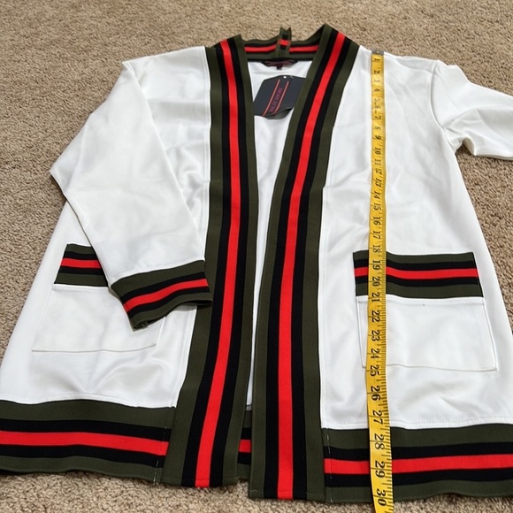 NWT! HAUTE Shore one size codi Trento open striped cardigan - Picture 9 of 11